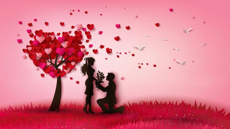1080P, Love, Couple, Holiday, Valentines Day, Heart, Tree