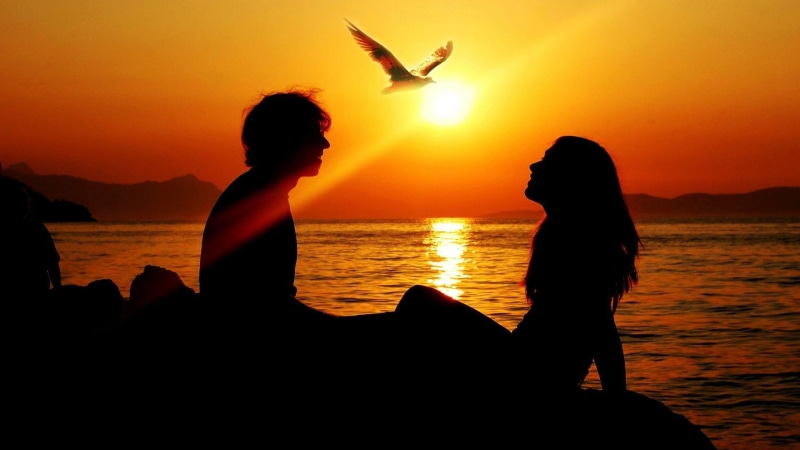 romantic, sunset, 1080P, love, couples, 1920x1080