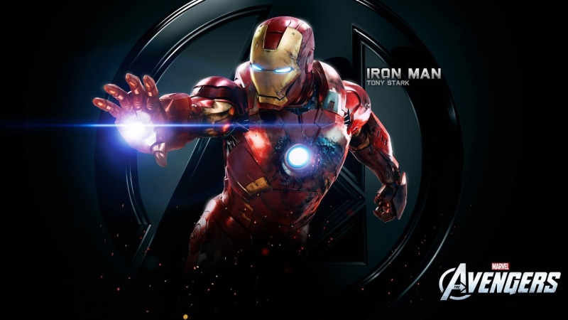 futuristic, indoors, electrical equipment, poster, night, cyberspace, robot, Marvel Comics, space, illuminated, man, Iron Man, connection, light - natural phenomenon