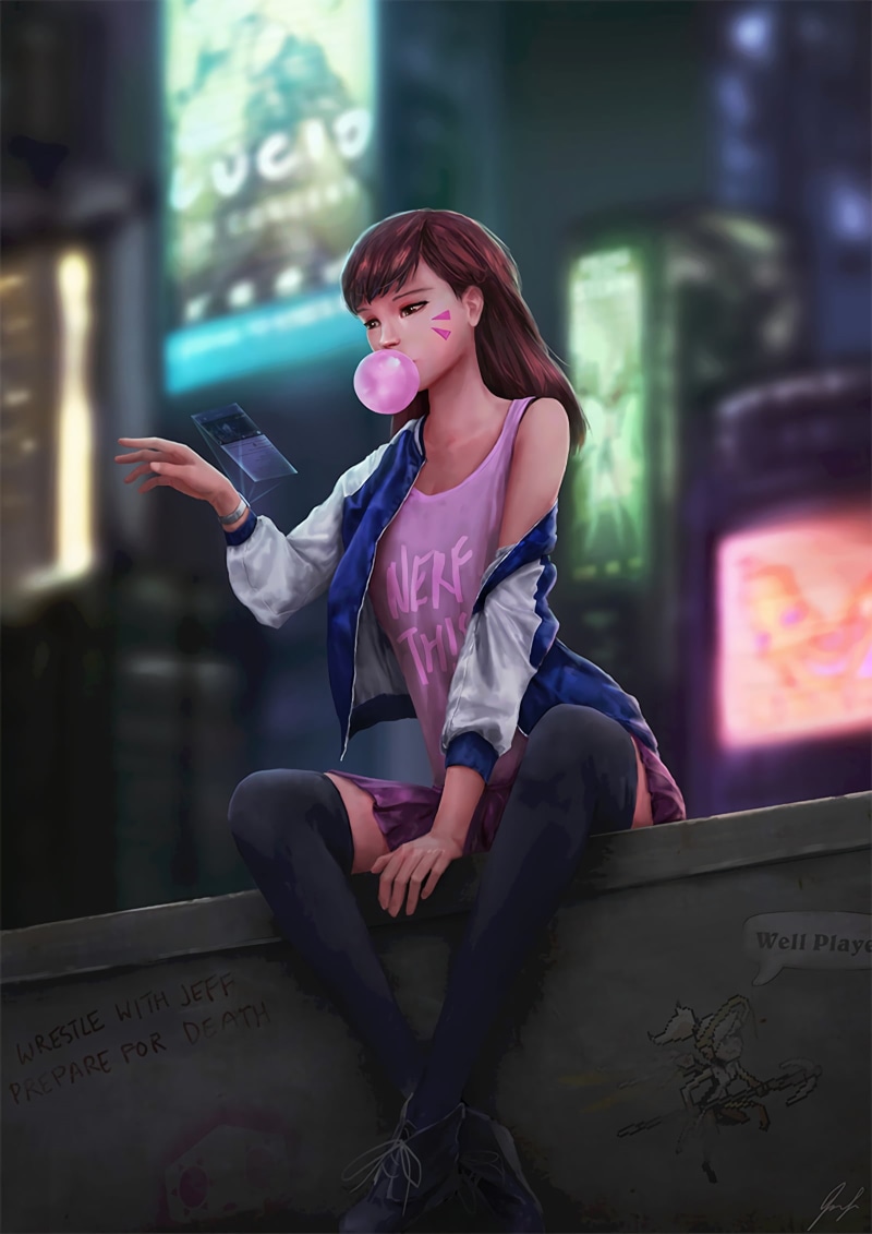 beautiful, artwork, smart Phone, one Person, street, communication, people, women, night, urban Scene, beauty, long hair, city Life, brown eyes, urban