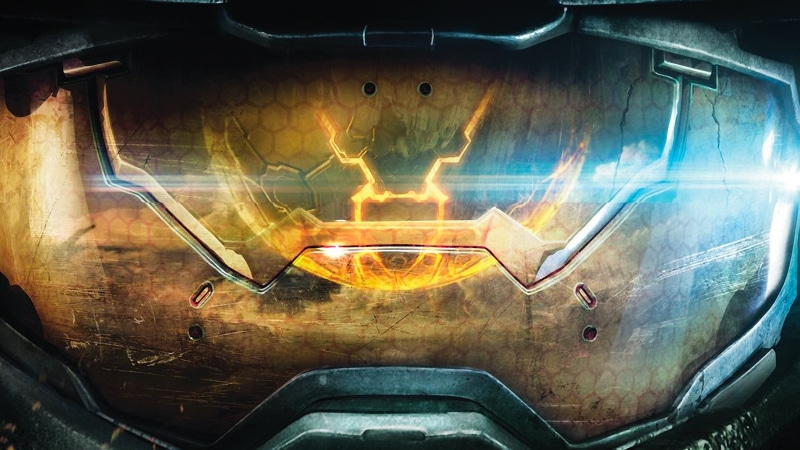 high angle view, Master Chief, wood - material, metal, untitled, Halo: Master Chief Collection, transparent, fire, close-up, heat - temperature, indoors
