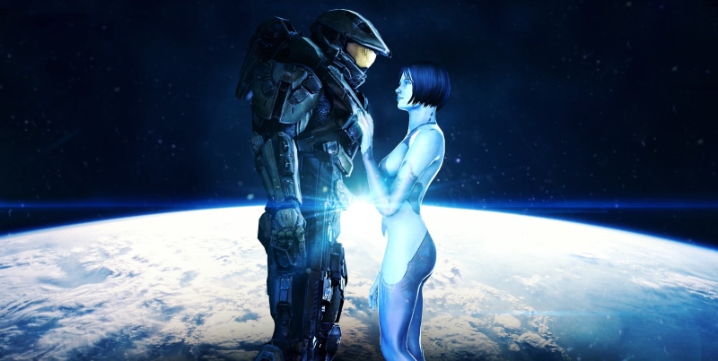 nature, adult, government, gun, young adult, young men, John-117, war, power, 2K, night, Master Chief, standing, work Helmet, men, Cortana, real people