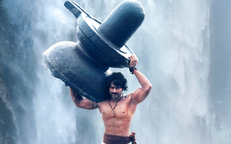 men, waterfall, looking, adult, lifestyles, standing, young adult, day, shivudu, Bollywood Movies, one person, Movies, nature, outdoors, 2K, 2015, shirtless