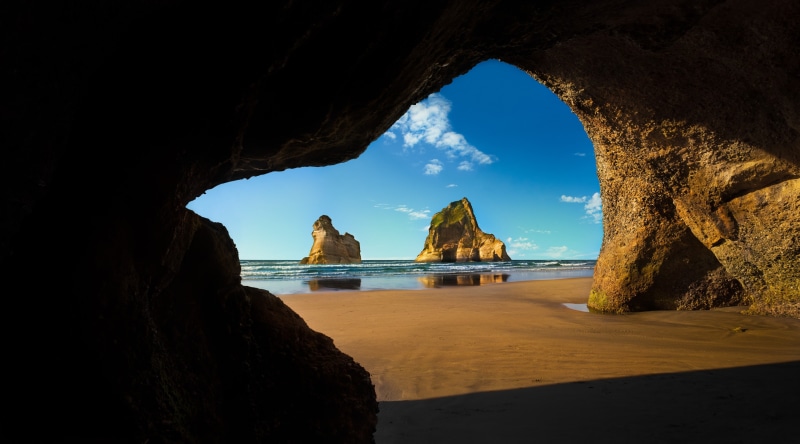 rock - object, Windows 10, rock, arch, sea, windows10, land, sky, Windows, solid, tranquility, nithinsuren, eroded, architecture, scenics - nature