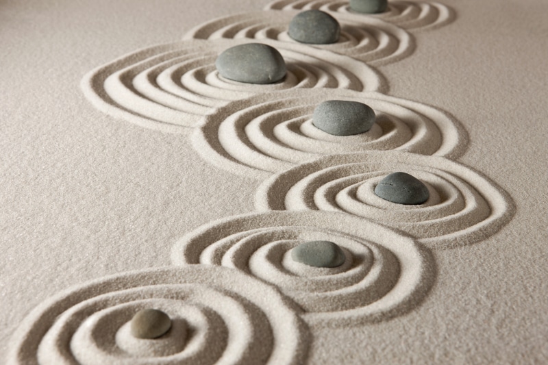 5K, zen garden, stone, pattern, rocks, Formation, sand