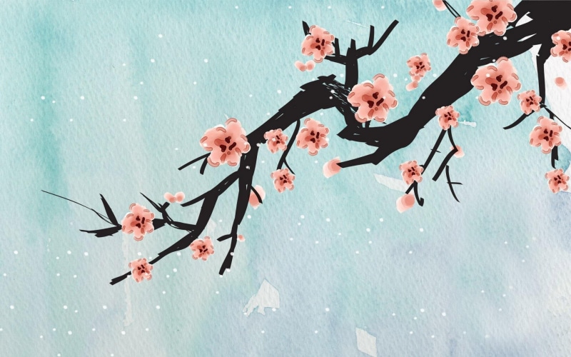1920x1200, tree, cherry, sakura, digital art, blossom, 1080P, branch