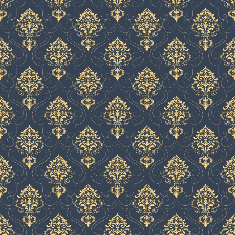 repetition, no people, background, texture, close-up, damask, green color, seamless pattern, brown, blue, textile, shape, ornate