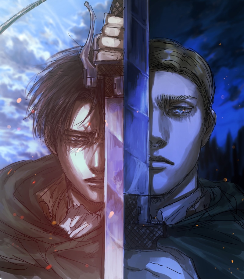 young women, females, women, front view, real people, Anime, young adult, attack on titan, sword, fashion, leisure activity, levi, beautiful woman, shingeki no kyojin