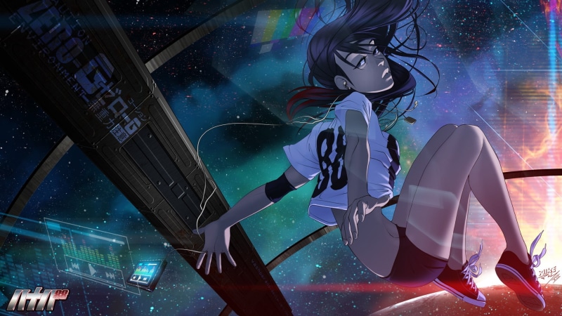 computer Graphic, spaceship, people, glass - material, blue, digital composite, females, sea, red, sneakers, real people, one Person, occupation
