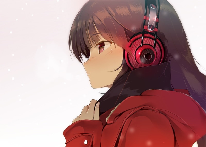 girls, original, characters, 480P, profile, original characters, anime, anime girls, headphones