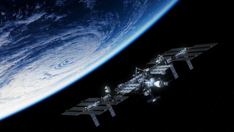 planet, 4K, sky, outer space, space station, space, earth, iss, international space station