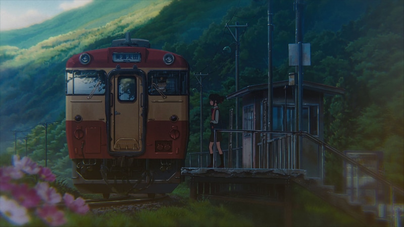 1080P, train station, Your Name, Miyamizu Mitsuha, anime, Kimi no Na Wa, Mitsuha Miyamizu, landscape, train