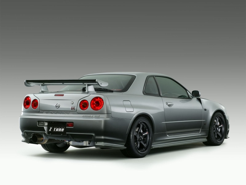 vehicles, rear angle view, GTR, Nissan Skyline, skyline, nissan, view, art, nissan skyline r34, 720P, angle, rear, r, cars, hd