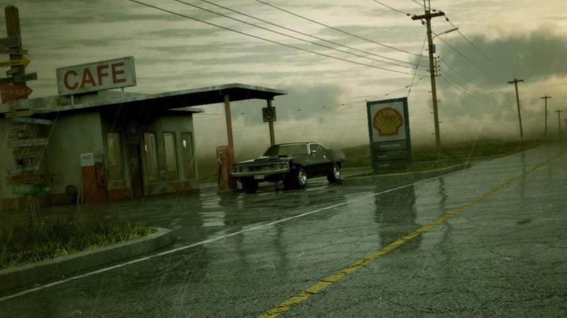 dodge, charger, cars, gas, 1080P, highway, rain, gas station, station