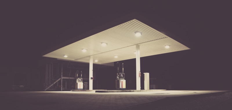 fuel and power generation, 4K, gas station, architecture, nature, white, consumerism, night, lighting equipment, empty, fuel pump, station, business, absence