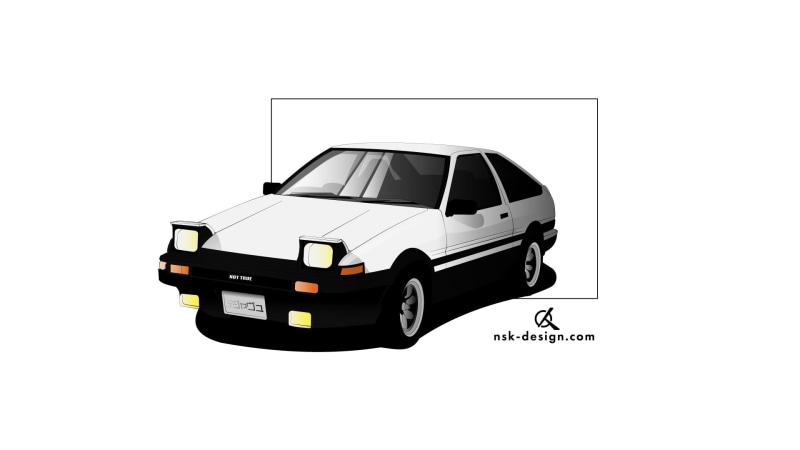 transportation, black color, Japanese cars, white background, still life, wireless technology, motor vehicle, trueno, Toyota Sprinter Trueno AE86 GT-Apex