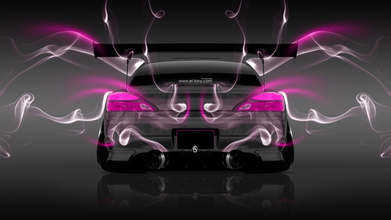 Tuning, Neon, Smoke, Back, Rear View, Pink, Nissan, 1080P, Effects, S15, Photoshop, JDM, Silvia, Sylvia, Tony Kokhan, el Tony Cars