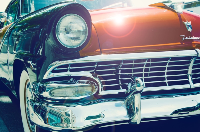 luxury, glass - material, headlight, land vehicle, history, lighting equipment, american, motor vehicle, classic, chrome, 60s, vintage, close-up, mode of transportation