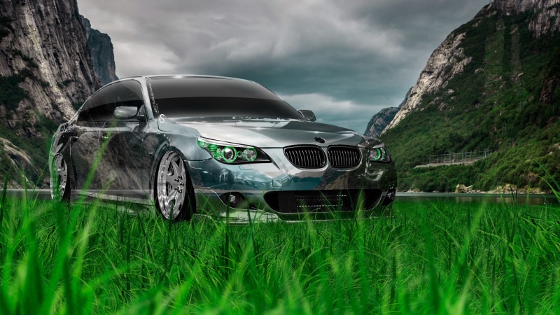 Grass, Photoshop, road, sedan, front View, Beha, e, land, new, mode of transportation, Style, plant, no People, power, Nature, transportation, Green, modern