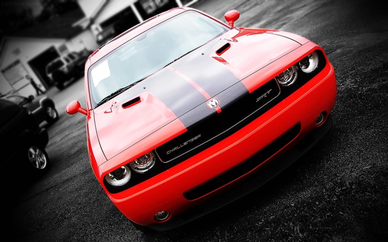 rt, wheel, black color, wealth, Dodge, red cars, sports car, tilt, city, black, Dodge Challenger, 1080P, motor vehicle, mode of transportation, day, silver colored