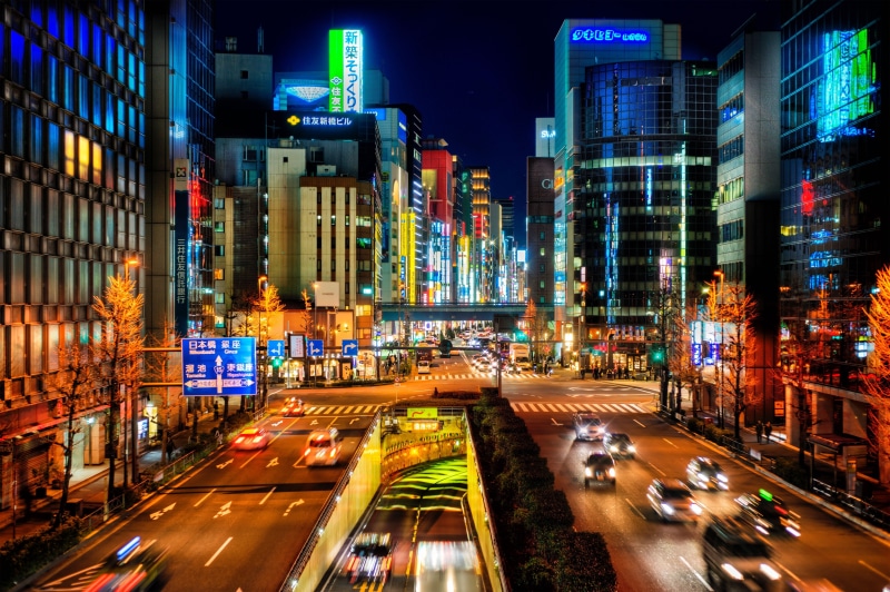 Photo, building Exterior, car, traffic, street, cars, city Life, Instagram, famous Place, urban Scene, asia, 5K, city, night, cityscape, nighttime, illuminated