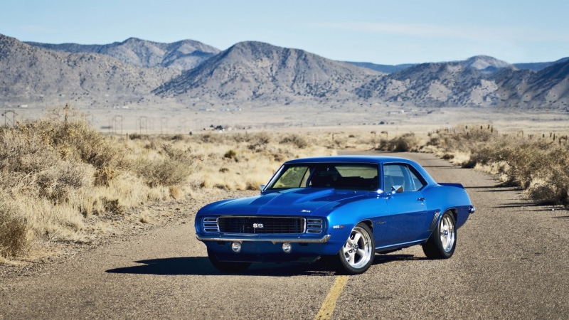 mode of transportation, climate, mountain, Camaro, motor vehicle, desert, vehicle, environment, Chevrolet Camaro, no people, scenics - nature, blue, sunlight