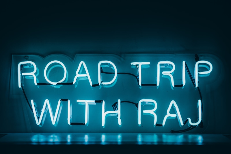 light - natural phenomenon, lighting equipment, message, black background, turquoise colored, signage, white, word, light, road trip, led, road, 4K, copy space