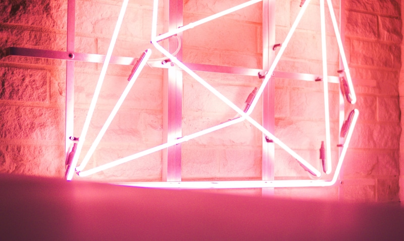 architecture, wall - building feature, illumination, night, pink color, no people, shine, neon sign, creativity, lighting, pink, poland, built structure