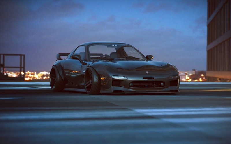 Tuning, Car, RX-7, by Khyzyl Saleem, 1080P, Mazda, Future