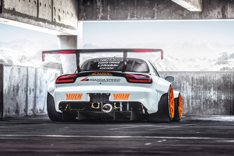 competition, Mazda rx7, speed, sport, 2K, transportation, hugo silva, motion, architecture, car, virtual tuning, motor vehicle, day, rx-7, racecar, mountains