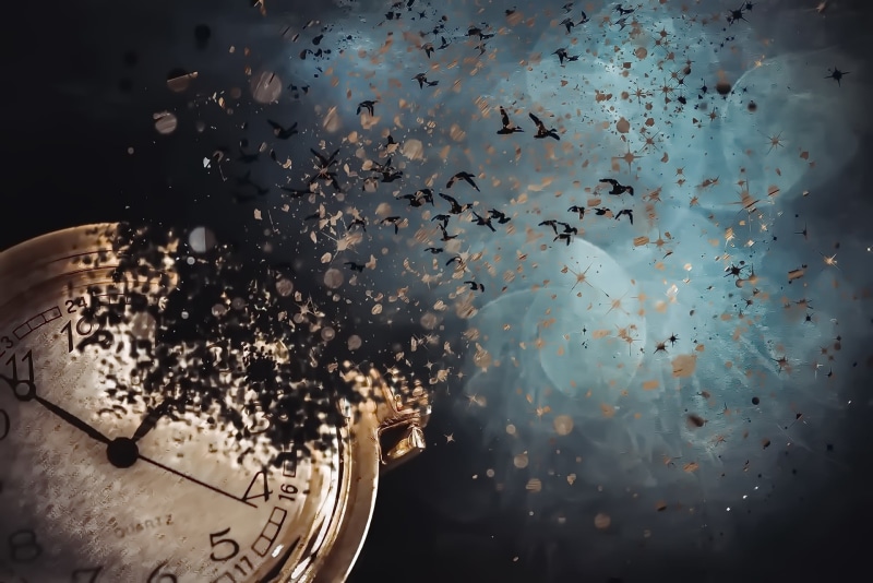 water, group of animals, cloud - sky, background, glass - material, flying, clock Face, countdown, backgrounds, sunset, watch, motion, large group of animals