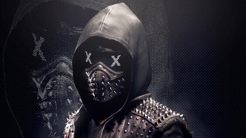 front view, men, headshot, human body part, hood - clothing, one person, 1080P, wrench watch dogs 2, pattern, sunlight, obscured face, lifestyles, technology