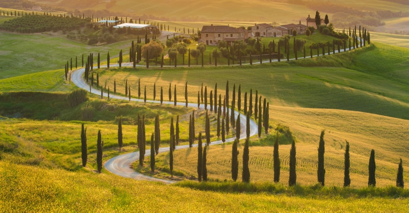 green Color, house, day, sky, idyllic, summer, green fields, beauty In Nature, siena, crete Senesi, marche, fence, vineyard, no People, scenics, non-Urban Scene