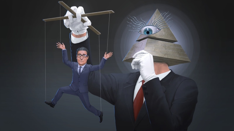 men, studio shot, digital composite, front view, indoors, well-dressed, puppets, males, emotion, business person, human arm, suit, propaganda, clothing