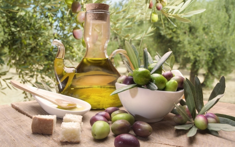 fruits, wellbeing, olive oil, olive, food, container, plant, 720P, sticks, cooking oil, still life, ingredient, nature, olives, spice, food and drink
