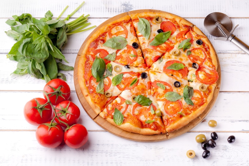 Olive, Food, Still Life, Tomato, Pizza, 1080P