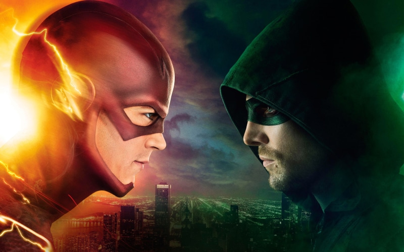 Arrow, Barry Allen, Oliver Queen, Green Arrow, The Flash (2014), Arrow (TV Show), TV Show, Grant Gustin, Arrowverse, 2K, Stephen Amell, Flash