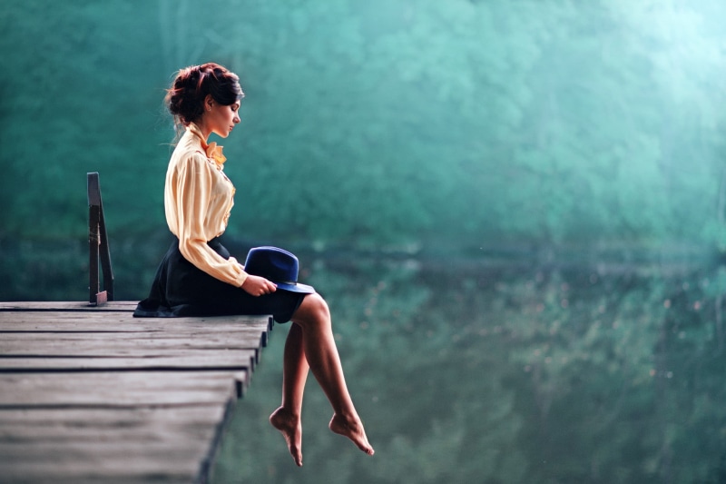 happiness, brown, legs, s, shirt, pier, summer, sea, hairstyle, caucasian Ethnicity, women, tranquil Scene, sleeved, girls, one Person, beautiful, beauty