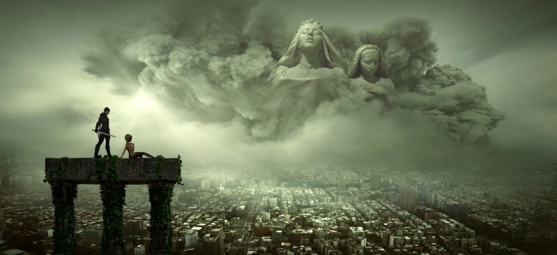 magical, smoke, dress, females, apocalypse, men, magic, fantasy, photomontage, mischief, weird, celebration, surreal, believe, women, composing, light