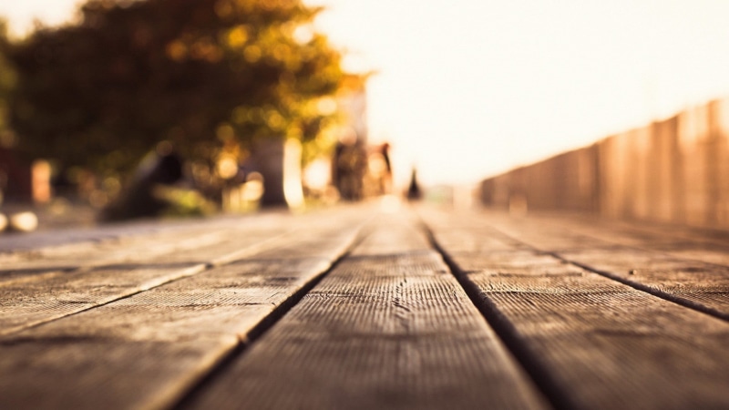 sunlight, defocused, autumn, boardwalk, sky, wooden surface, old-fashioned, backgrounds, yellow, textured, sunset, 1080P, wood, street, surface level