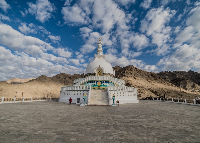 leh, manualfocus, spire, architecture, outdoors, cloud - sky, the past, day, spirituality, history, landscape, tourism, morning, monk, building, india