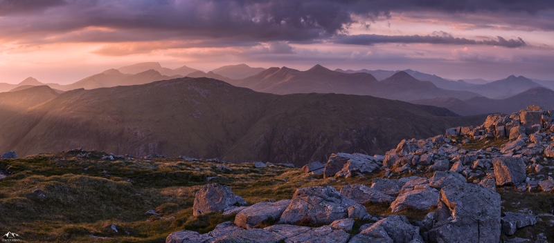 hill, hiking, golden hour, golden, Buachaille Etive Beag, landscape, Erratics, mountain Peak, outdoors, 8K, scenics, sunset, mountain Range, Glencoe, Scotland