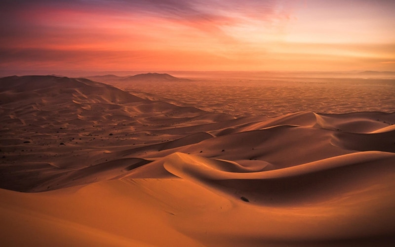 hour, Morocco, beauty in nature, land, golden, environment, climate, horizon, tranquility, sand dune, scenics - nature, sky, sand, desert, no people, orange color