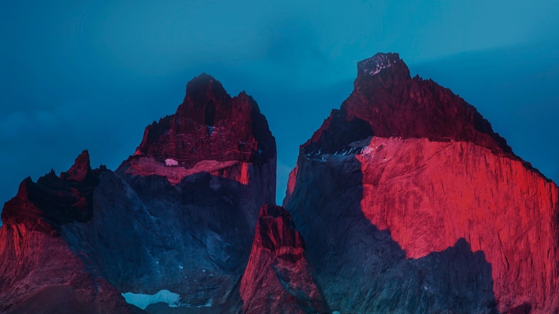 mountain, twin peaks, cold, 4K, summits, mount scenery, peak, sky, night, summit, nature, twin peak