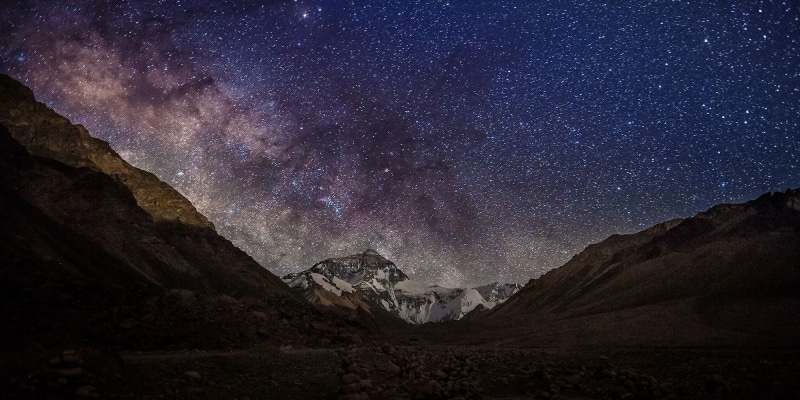 galaxy, beauty in nature, tranquil scene, tranquility, 1080P, milky way, dark, mountain, space, rock - object, science, environment, sky, rock, scenics - nature