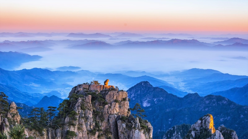 asia, sky, mt. huangshan, 4K, landscape, huangshan, china, mountain, landmark, mount scenery, anhui