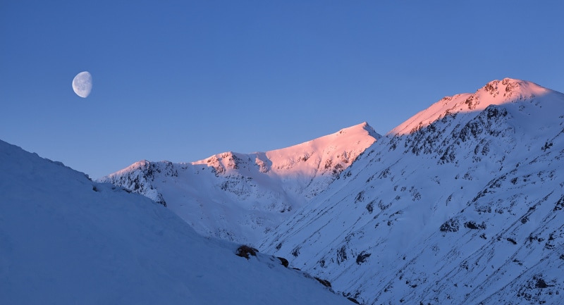 5K, scenics, covered, mountain Peak, Glencoe, snow, outdoors, nature, blue, landscape, Scotland, ice, Stob Coire Sgreamhach, winter, mountain