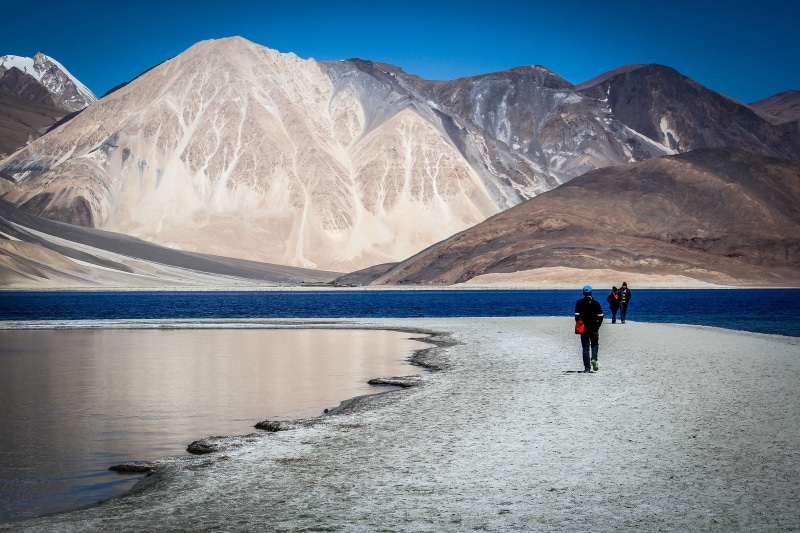 hiking, photo, scenics - nature, pathway, mountain range, nature, ladakh, snowcapped mountain, scenics, walking, person, leisure activity, traveler, environment