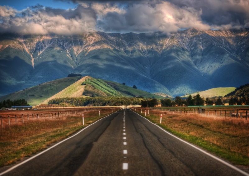 summer, Road to, asphalt, highway, mountains, empty, nature, Long Road, road, mountain, scenics, outdoors, New Zealand, 4K, rural Scene, travel, landscape