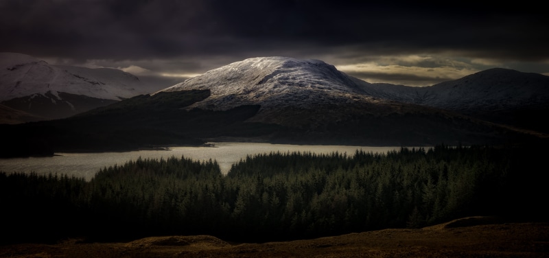 photo, scenics, mountain, snow, 5K, landscape, tree, snow field, samsung, scotland, outdoors, mountain Range, nature, jones, light, field, loch, mountain Peak